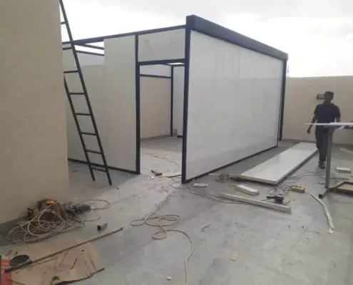 تركيب غرف وملاحق سندويش بنل عازلة للحرارة الرياض