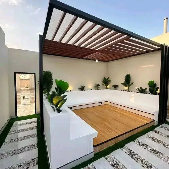 أفكار وحلول تصميم جلسات خارجية ومظلات بالرياض